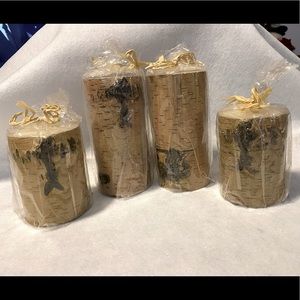 Birch looking candles